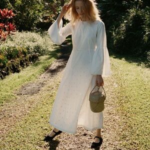 Doen Dôen Noisette Dress SAMPLE Blue Cotton Poplin S